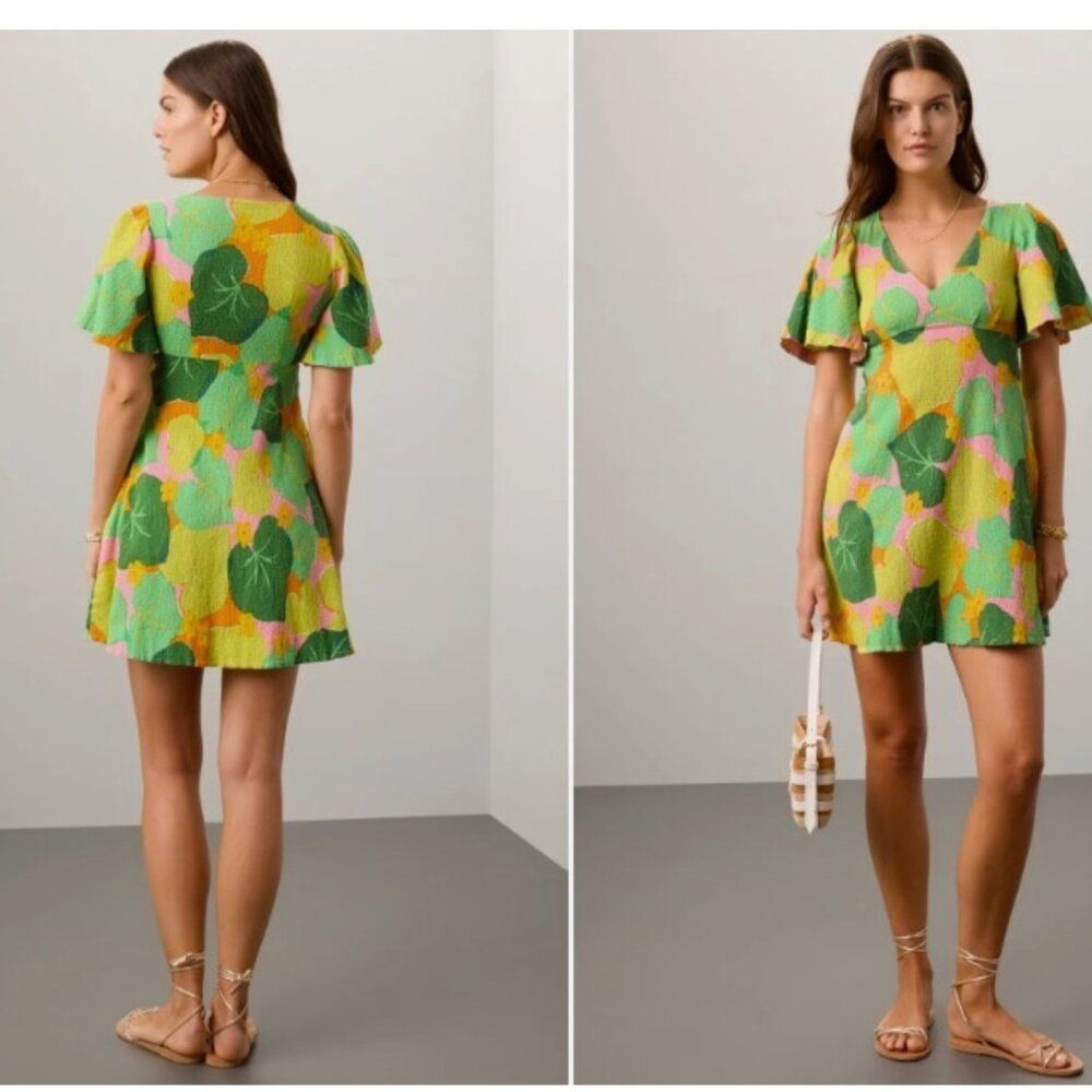 Kate Spade Cucumber Floral‎ Swing Dress